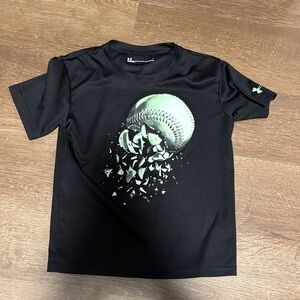 Under Armour Black HeatGear Baseball Shirt